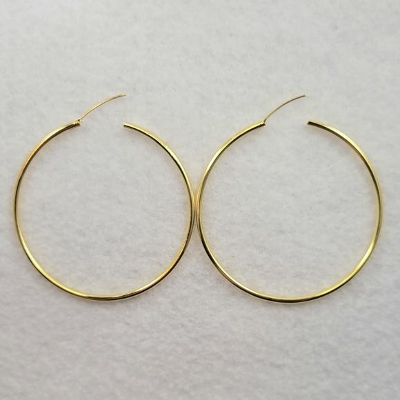 2.25" Gold Hoops - Picture 3 of 9